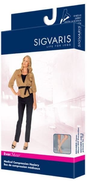 Sigvaris closed toe calf high compression stocking