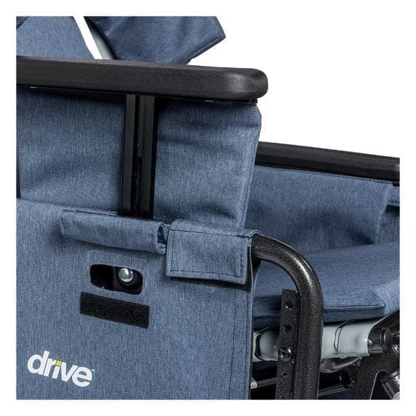 Drive Medical Rose Comfort Max tilt and recline chair with casters armrest image