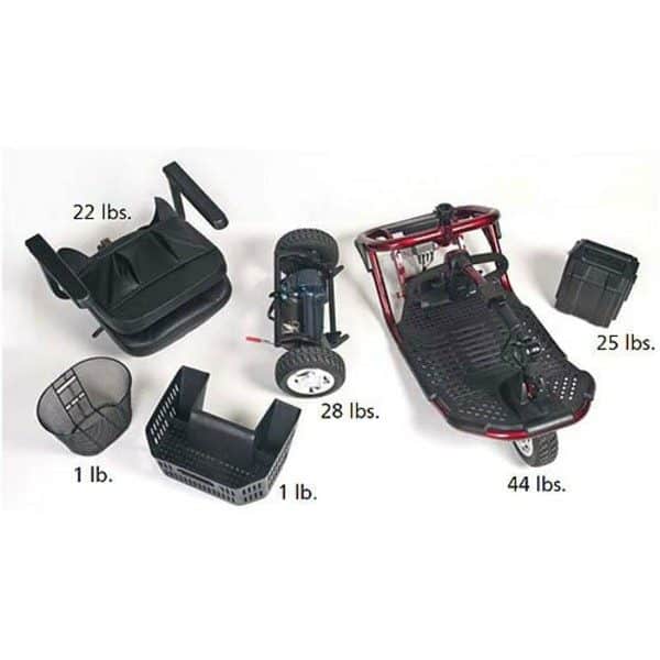 SCOOTER BREAKS DOWN FOR PORTABILITY