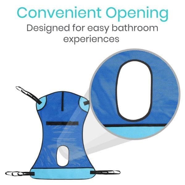 Patient Sling with Commode Opening