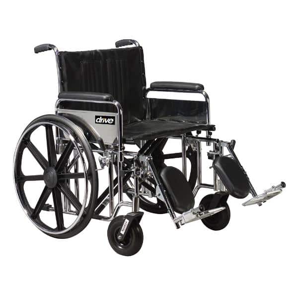 Sentra Heavy Duty Wheelchair with Detachable Desk Arms - std26dda - Copy