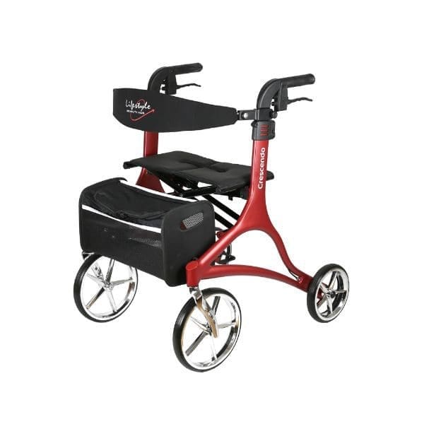 Red Crescendo Rollator