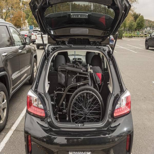solite wheelchair in trunk of car