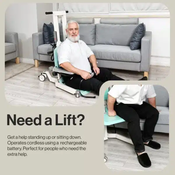 GoRise TX Patient Transfer Lift 500 lb Capacity, Portable Floor-to