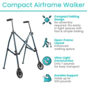 vive folding walker with specs