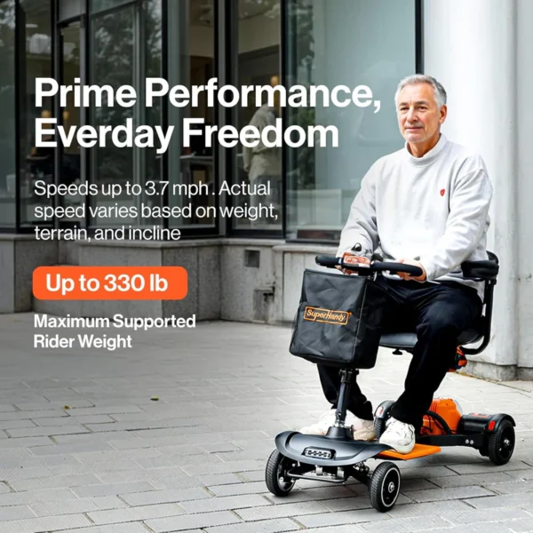 SuperHandy Passport Prime Mobility Scooter – Foldable, Lightweight